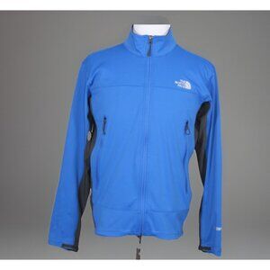 The North Face Windstopper Jacket Mens M Soft Shell Recent Blue Black EUC